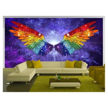 Imagem de Papel De Parede 3D Arte Asas Selfie Insta Cores 3,5M Tra184 - Você Dec