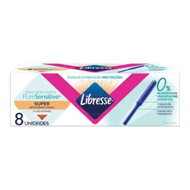 Imagem de Absorvente Interno Libresse Pure Sensitive Super com Aplicador Longo 8 unidades