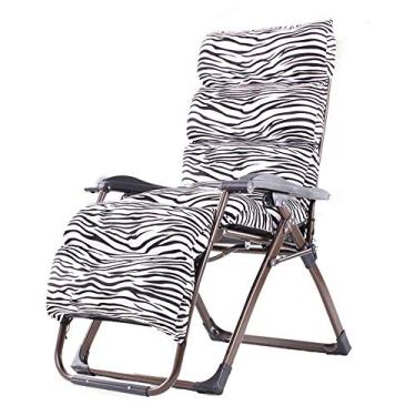 Imagem de Espreguiçadeira para acampamento, espreguiçadeira grande com gravidade zero com almofada grossa removível, espreguiçadeira reclinável ajustável e dobrável, suporta 200 kg (cor, G), F