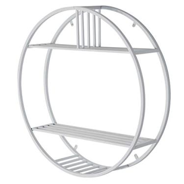 Imagem de Prateleiras flutuantes com barra redonda de 3 camadas para pendurar na parede usadas para prateleira/prateleira de vinho/estante de livros/moldura decorativa para pendurar | Estilo retrô e vintage |