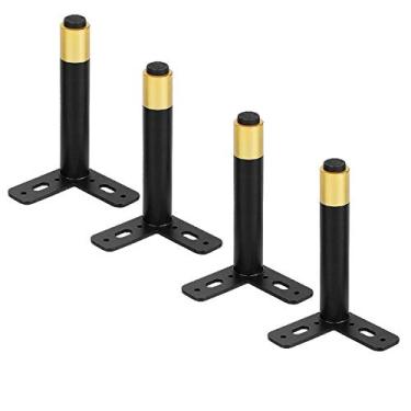 Imagem de LUOFDCLDDD Pernas de móveis, pacote de pernas 4Niture, pernas de metal ajustáveis, pé de suporte de sofá de perna de mesa, pernas de suporte de armário de banheiro, pernas de suporte de TV, pernas de
