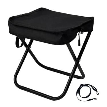Imagem de Cadeiras dobráveis para ambientes externos | Cadeira dobrável compacta para uso externo, assento de praia leve com alça, suprimentos confortáveis para mochilão, acessórios de viagem e churrasco