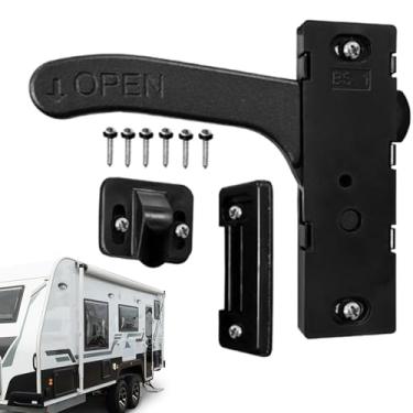 Imagem de Maçaneta de porta de tela de trailer - encaixe de de trailer, maçaneta de porta de tela de trailer à prova de intempéries para pátio, motorhome, banheiro, armário, trailer, van de carga ao ar