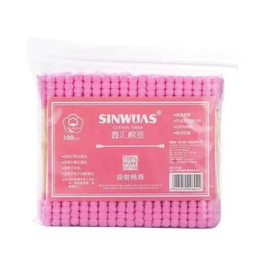 Imagem de Cotonetes De Algodão De Bambu Para Bebês, Palitos De Madeira Macios, C