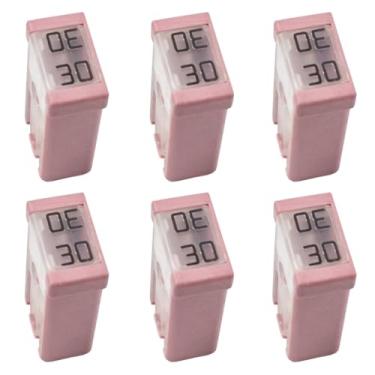 Imagem de UHANBUT 6 peças 30A 32V Mini Kit de fusíveis de cartucho automotivo com fenda MCASE, substituição de fusíveis de micro perfil baixo, variedade de fusíveis de veículos universais para carro caminhão