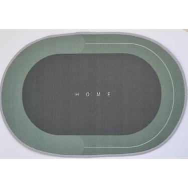 Imagem de 7890233311584 - Tapete Antiderrapante, Verde, Oval