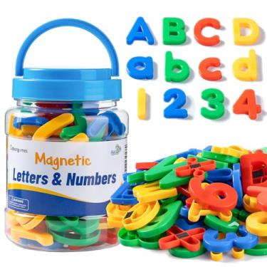 Imagem de Odoorgames 86 Pcs Magnetic Letters and Numbers – Plastic Magnets Letters for Toddlers, Alphabet Fridge Magnets for Whiteboard & Refrigerator – Fun Letter Manipulatives Learning Set