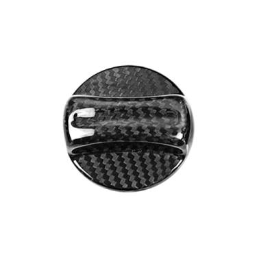 Imagem de Bilisin Compatível com tampa de gás de carro, acessórios externos de tanque de combustível automotivo de fibra de carbono para BMW Mini R56 R56 LCI Clubman R55 Clubman R55 LCI (preto)