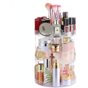 Imagem de Organizador Giratório 360° Acrílico, organizador giratório de maquiagem e cosméticos em acrílico transparente redondo