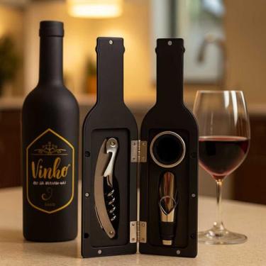 Imagem de Kit De Vinho Wincy Tipo Garrafa C/3Pcs - DTD0202
