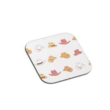 Imagem de Porta Copos Com Ilustração Personalizada Chapéu De Cowboy - Tamanho 10x10 cm