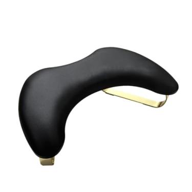 Imagem de Kokiya Apoio de braço para unhas, almofada para manicure, suporte de apoio para mãos com pernas de metal em formato de U, almofada de mão para manicure para, Preto