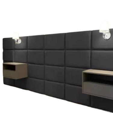 Imagem de Kit 12 Cabeceiras 40x30 Para Cama King Suede(Cinza Escuro,8 Peças (Cama Box Casal))