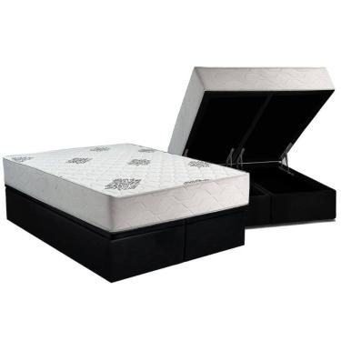 Imagem de Cama Box Baú Queen + Colchão Ortopédico Inovaflex Comfort Premium