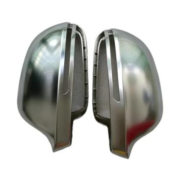 Imagem de Capas de espelho retrovisor laterais prateadas compatíveis com Audi A6 C6 4F A4 A5 B8 8K Q3 SQ3 A8 D3 S4 S5 S6 S8 Prata 2008 2014 2015 Cromado fosco A3 8P(B8 type)