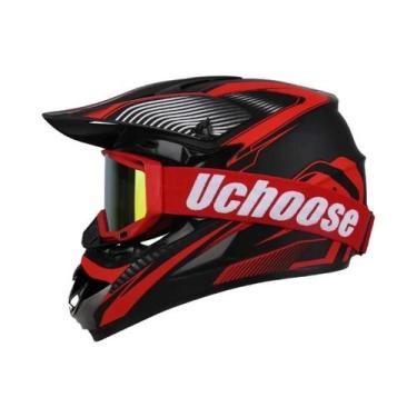 Imagem de Capacete De Motocicleta Feminino Adulto Certificado DOT Kask Cross Dow