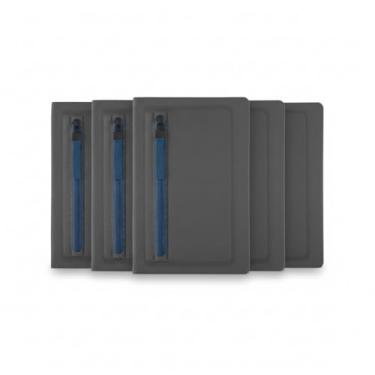 Imagem de Caderno de Anotações Executivo com Porta Objetos, Capa Dura em Material Sintético, 80 Folhas Pautadas, Cinza, 21,5x15,5x1,5cm (5, Azul)