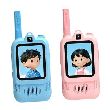 Imagem de Generic 2x Intercomunicador de Vídeo Infantil Recarregável com Desenho Animado, Ideal para Crianças, Meninos e Meninas, Perfeito para Uso Interno.