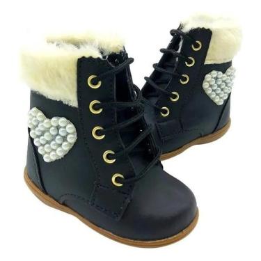 Imagem de Botinha Preta Lorena Sapatinho Infantil Feminino Menina Bebê, 17