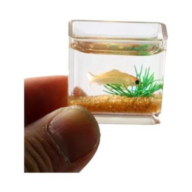 Imagem de Aquário Miniatura De Vidro Para Bonecas, Ornamento Para Casa, Decoraçã