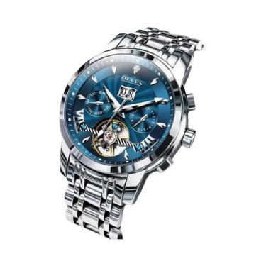 Imagem de Relógio Mecânico Luxuoso Masculino OLEVS Automático Clássico Com Calen