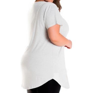 Imagem de Camiseta Longline Plus Size Feminina Leve Blusa Tapa Bumbum Academia Cor:;Tamanho:G3;Gênero:Feminino-Feminino