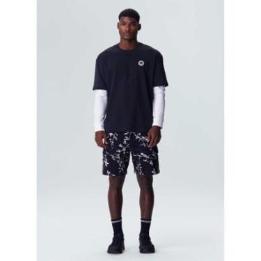 Imagem de Bermuda Osklen Cargo Renanthera Night Masculina-Masculino