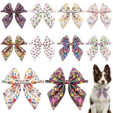 Imagem de PET SHOW Pacote com 10 gravatas borboleta para cães carnaval tamanho médio grande carnaval menina alpaca laço laço acessórios para festas de fim de ano