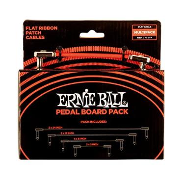 Imagem de Ernie Ball Flat Ribbon Patch Cables Pedalboard Multi-Pack multi lengths - Red