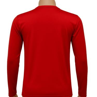 Imagem de Camiseta Infantil Vermelha Manga Longa Proteção Solar UV50+