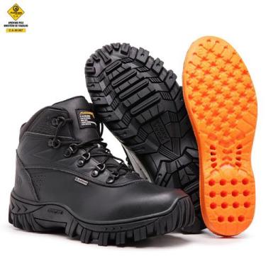 Imagem de Bota Masculina Couro Legítimo Para Eletricista Confortável, Preto, 42