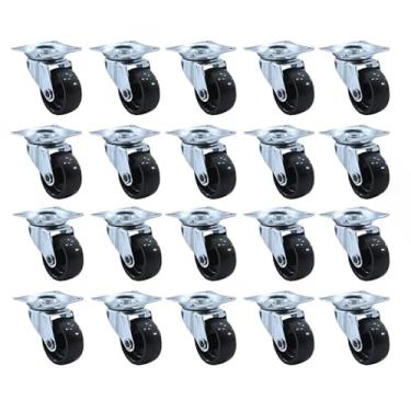 Imagem de Rodinhas Rodas 3,2Cm Rodízio Giratório P/Cadeira Rack Móveis Vasos Multiuso Anti Ruído Risco rodinhas para moveis(50 RODAS BASE METAL)