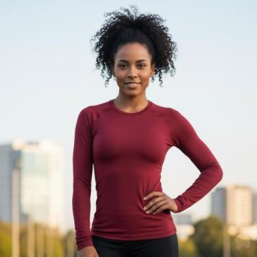 Imagem de Camiseta Feminina Manga Longa Dryfit Proteção UV50 Cores Sortidas - Ev