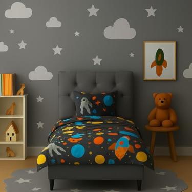 Imagem de Base Box Dobrável Juvenil Menino Menina com Cabeceira 150x70x7cm - Cama Infantil Compacta e Reforçada