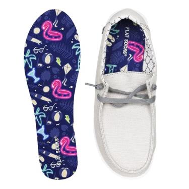 Imagem de FLAT SOCKS Meias invisíveis, forro de sapato sem meia, não escorrega, não fede, inserção de sapato descalço lavável para homens e mulheres, bumbum de praia, grande