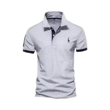 Imagem de Camisas Polo Masculinas Slim Fit - Algodão, Bordado, Casual e Moda Ver
