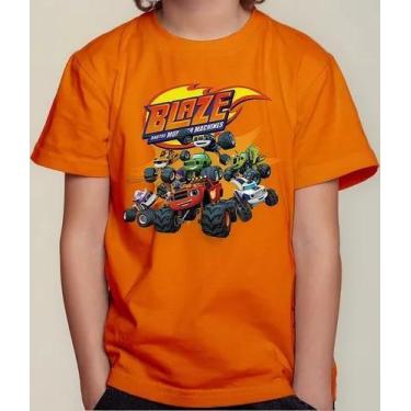 Imagem de Camiseta Camisa Infantil Juvenil Menino Menina Blaze The Monster Machi
