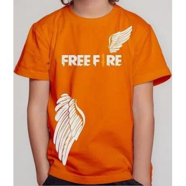 Imagem de Camiseta Camisa Infantil Juvenil Menina Menino Gamer Jogo Tiro Free Fi