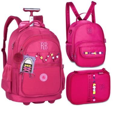 Imagem de Kit Mochila de Rodinhas Rebecca Bonbon Coleção Beaded Fun Estilo Artes