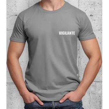Imagem de Camiseta Camisa Adulto Masculina Feminina Algodão Uniforme Vigilante V
