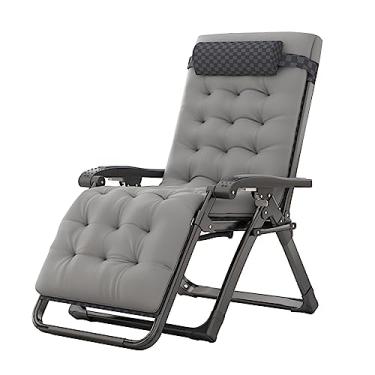 Imagem de ONDHGFBGB Espreguiçadeira/espreguiçadeira, cadeira dobrável para almoço, cadeira para almoço de escritório, varanda reclinável, cadeira de jardim de praia ao ar livre, ajuste de vários níveis