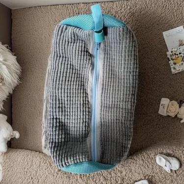 Imagem de Kit 2x Bolsas para Lavar Sapatos na Máquina 39x19cm – Anti-Deformação com Zíper Invisível, Proteção para Tênis e Calçados