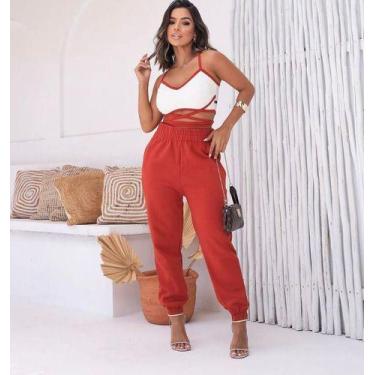 Imagem de Conjunto Calça Jogger Cargo E Top De Tiras Na Cintura - Luh May, P