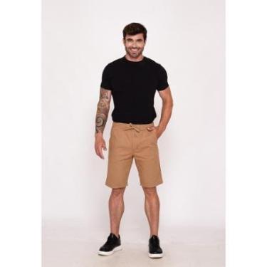 Imagem de Bermuda Masculina Elástico Lycra 7924 Caki-Masculino