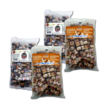 Imagem de Caramelo de leite puro e chocolate 1kg hue - kit 4 unidades - Hué