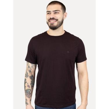 Imagem de Camiseta Dudalina Masculina Essentials Modal Logo Marrom Escuro-Masculino