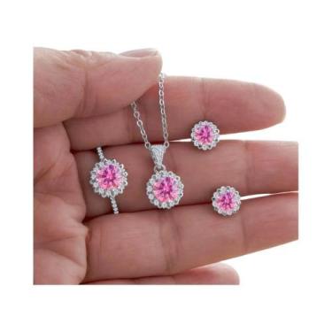 Imagem de Conjunto De Joias Em Prata 925 Com Moissanite Para Mulheres: Anel, Bri