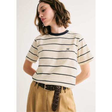 Imagem de Camiseta Feminina Fio Tinto Listrada-Feminino
