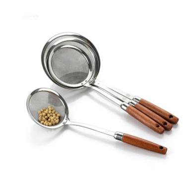 Imagem de Colher de peneira de malha de aço inoxidável 304 com cabo oco, filtro de alimentos de peneira fina de metal multifuncional, ferramenta de coar de cozinha para fritar hotpot graxa(Medium)
