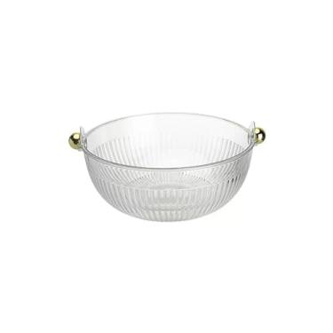 Imagem de Prato de frutas prato de frutas material plástico redondo duplo filtro de água prato decorativo doméstico lava-louças prato de lanche prato de doces prato de frutas prato de frutas (transparente)